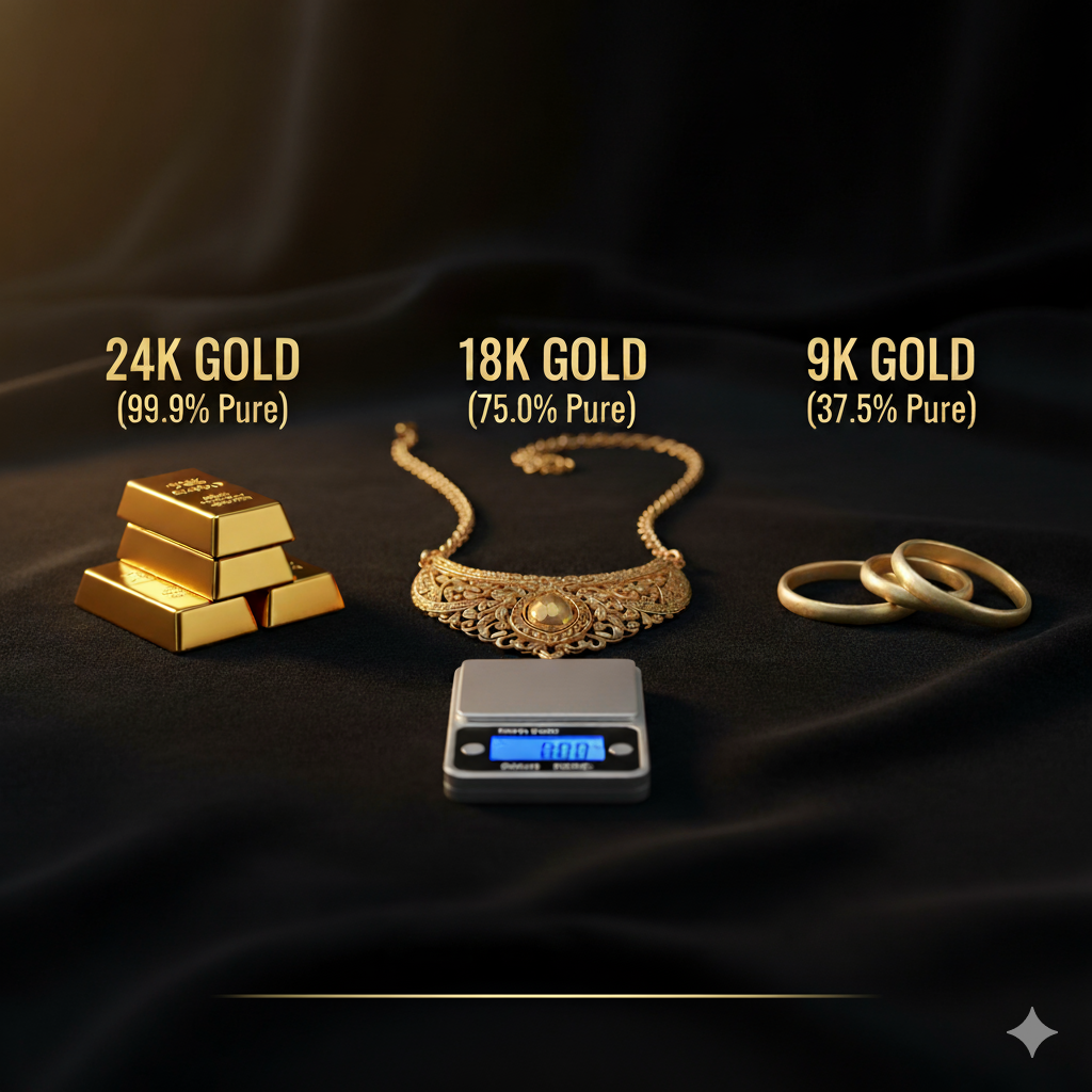 24K vs 18K vs 9K Gold: How Purity Affects Scrap Gold Value